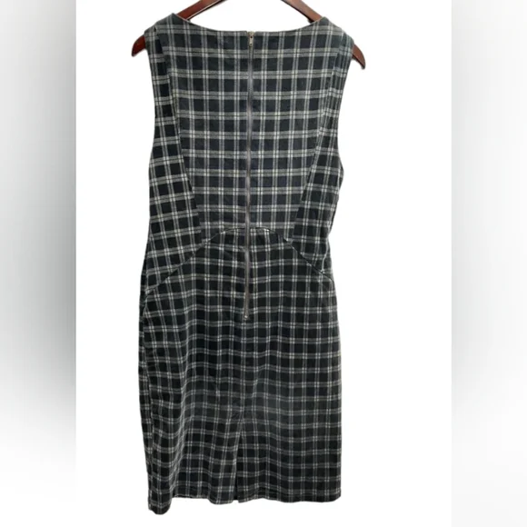 Anthropologie Sunday in Brooklyn Grey Black Corduroy Sleeveless Shesth dress Sz6 - Picture 6 of 15
